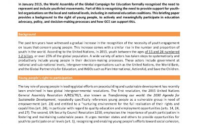 Nieuwe brochure over het recht op jongerenvertegenwoordiging